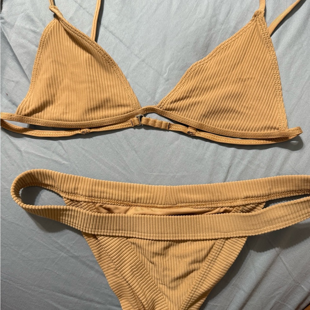 Nude Ribbed Frankie’s Bikini Set